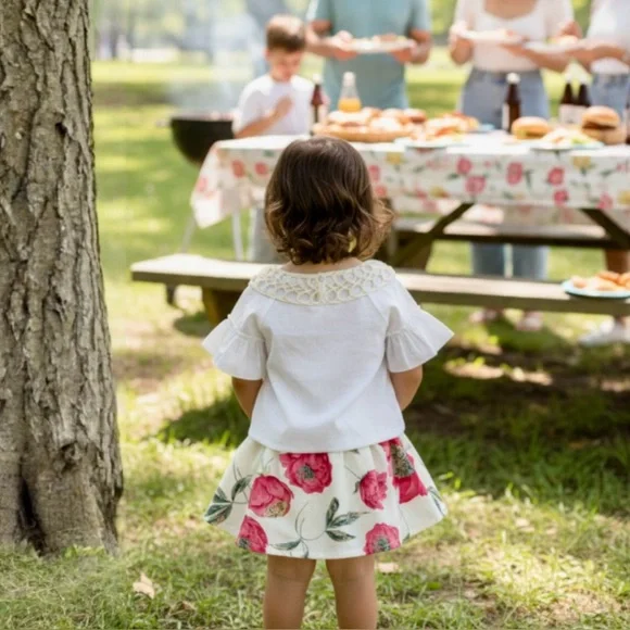 Girls Floral 2 Piece Matching Set - Picture 4 of 8